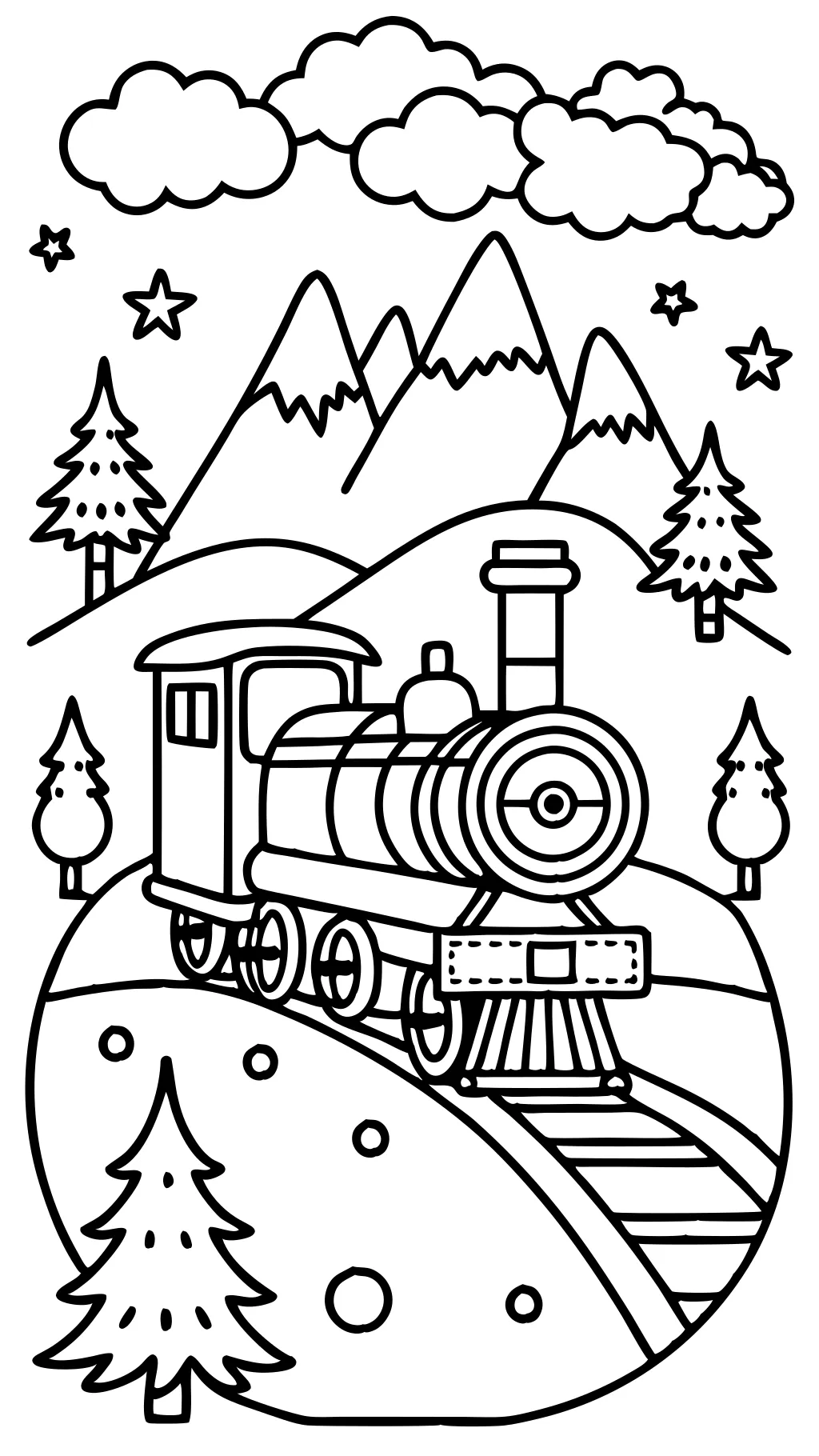 coloring page train